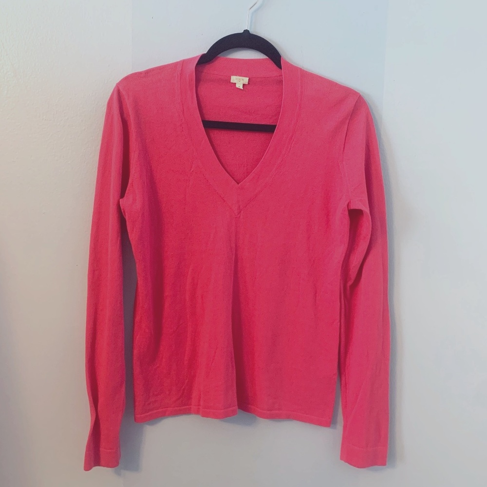 J. Crew Cotton V-Neck Sweater
